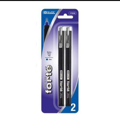 Bazic 17032-12 Forte Blue Fiber Tip Fineliner Pen Pack of 12
