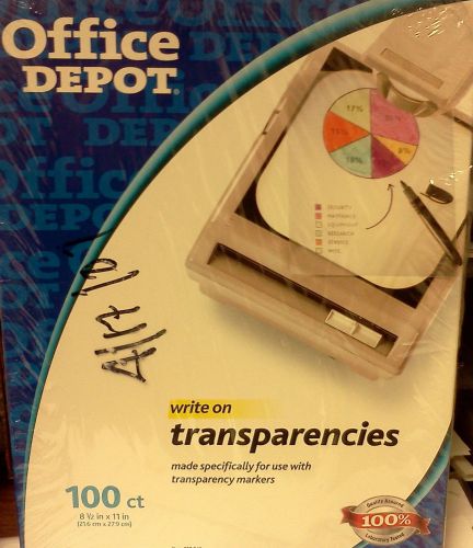 OFFICE DEPOT write on transparencies 100ct