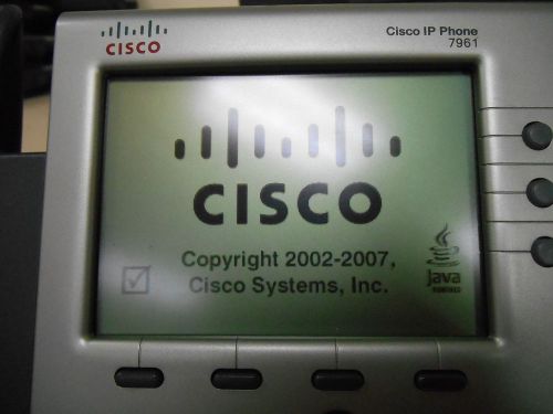 Cisco IP Phone 7961 Series Model CP-7961G-GE With Handset and Ethernet Cable