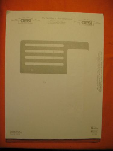 NEC ETJ/ETW-16DD-1 Cream Paper Desi Label,  *NEW*