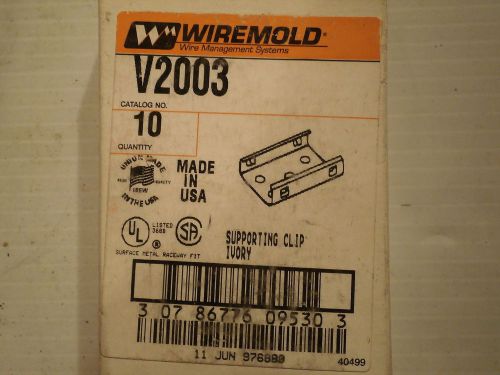 1 Pack of 10: Wiremold Part No. V2003 Supporting Clip Ivory