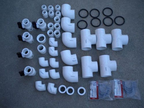 Lasco pvc fittings sch 40, americo valves sch 80 , 48 count in all for sale