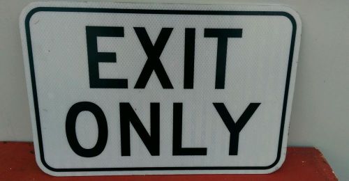 EXIT ONLY Aluminum Reflective Rod Sign18&#034;x12&#034;