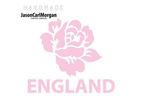 JCM® Iron On Applique Decal, England Rugby Rose Soft Pink