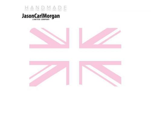 JCM® Iron On Applique Decal, Union Jack Soft Pink