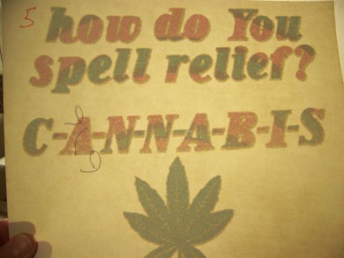 &#034;How Do You Spell Relief CANNABIS&#034;  Transfer (Iron-on heat transfer only)