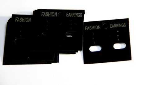 18 Fashion Black Earring Plastic Display Cards 50x50mm NEW