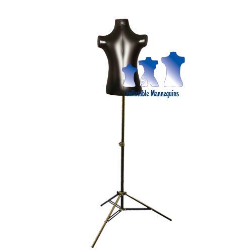 Inflatable Child Torso, Black and MS12 Stand