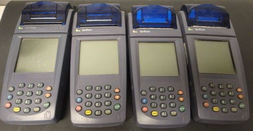 LOT OF 4 - VERIFONE NURIT 8020 POS CREDIT DEBIT CARD TERMINAL W BATTERIES -NO AC