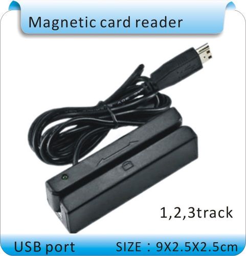 Free shipping 1,2,3tracks magnetic stripe card reader, usb port out pc with txt for sale