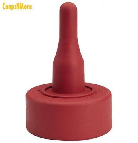 1 snap on nipple teat for lamb kid pup orphan fits 98 bottle soft red goat pig for sale