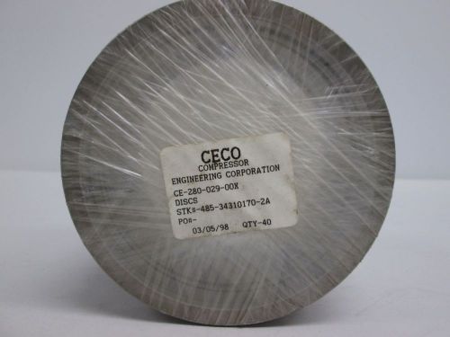 LOT 40 NEW CECO CE-280-029-00X COMPRESSOR DISC 135MM OD 119MM ID D297376