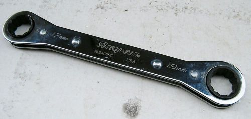 Snap-on #rbm1719c  17mm &amp; 19mm ratchet wrench new for sale