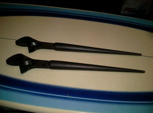 Lot of 2 Klein Adjustable 16 inch Spud Wrenchs