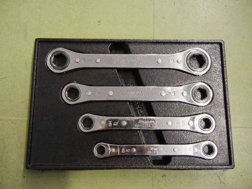 Snap On Tools 4 Piece Metric Ratcheting Box End Wrench Set 10mm - 19mm