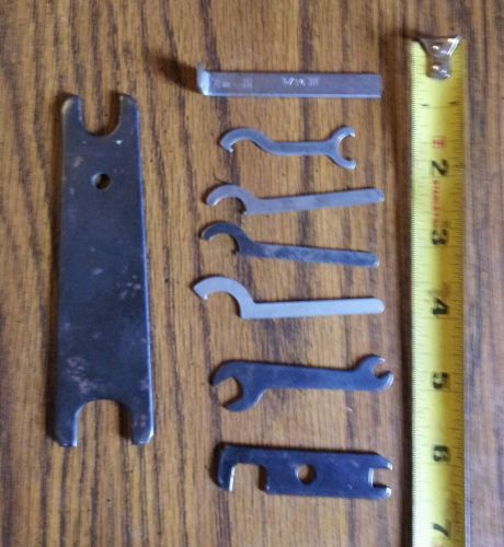 Lot of 8 Small Spanners and Arbor Wrenches