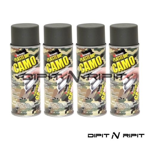 Performix Plasti Dip 4 Pack of Camo Green Aerosol Spray Cans Rubber Dip Coating