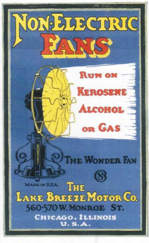 Lake Breeze Hot Air Fan instruction Booklet hit &amp; Miss engine steam sterling gas