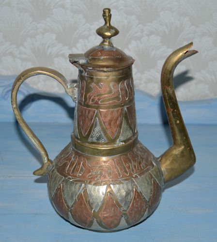 Brass and Copper Tea Pot from Maroc