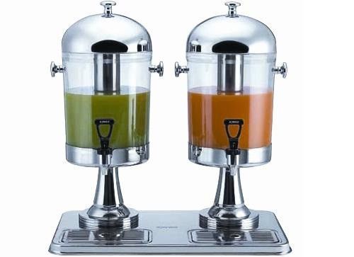 16QT Ice-Cooled Cold Juice &amp; Beverage Dispenser DOUBLE