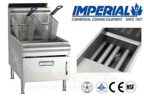 Imperial commercial fryer counter top gas-tube fired fry pot nat gas ifst-25 for sale