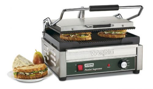 Waring commercial wpg250 120-volt italian-style panini grill, large for sale
