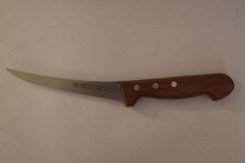 GIESSER MESSER -  Curved Semi-Rigid Boning Knife Made in Germany Wood Handle