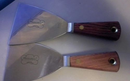 Two (2) Dexter Russell Stiff Pan/Griddle/Grille Scrapers with Hardwood Handle