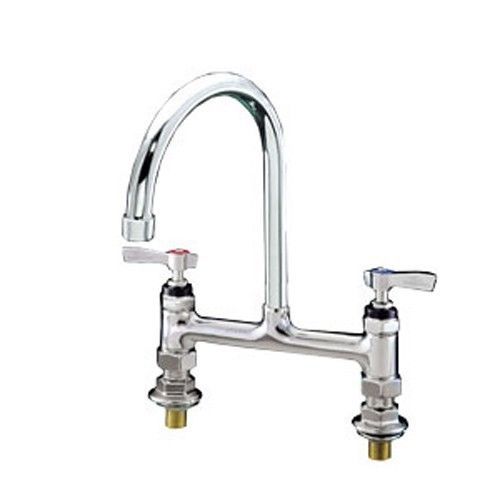 Encore deck mount faucet w/ 8&#034; centers and 6&#034; rigid gooseneck spout for sale