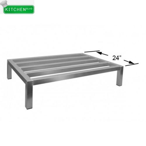 Heavy Duty All Welded Aluminum Dunnage Rack 24&#034;W x 48&#034;L x 8&#034;H