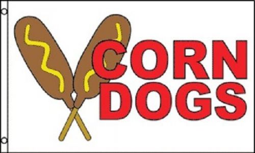CORN DOGS Flag Food Tent Banner Sign Concession Snack Bar Advertising New 3x5