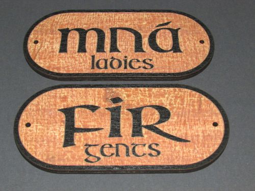 Men Women Gents Ladies Fir Mna Restroom Bathroom Signs Irish
