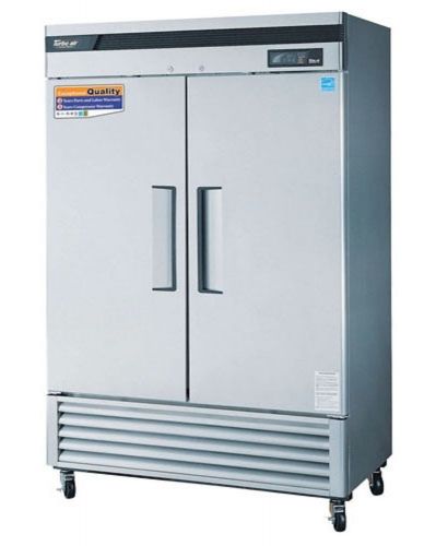 New turbo air 49 cu ft super deluxe ss solid door reach in refrigerator-2 doors! for sale