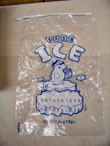 500 8# 8 lb drawstring ice bags polar bear for sale