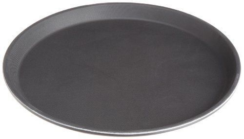 Stanton Trading Non Skid Rubber Lined 11-Inch Plastic Round Economy Serving Tray