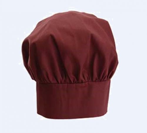BURGANDY CHEF HAT CLOTH ONE SIZE FITS MOST VELCRO CLOSURE FREE SHIPPING USA ONLY