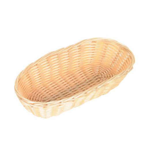 12 PC Fast Food Basket Baskets Tray Poly Woven 8.5&#034; Oblong Nature PLBB850