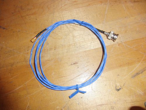 Coaxial cable, blue about 2 meters long, 10-32 plug to BNC