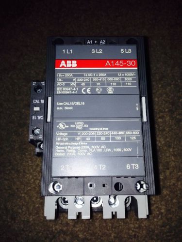 ABB A145-30 Contactor , 24V AC coil .