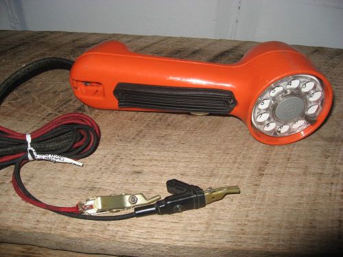 Vintage Orange Bell Western Electric Linemans Test Rotary Phone Handset Working