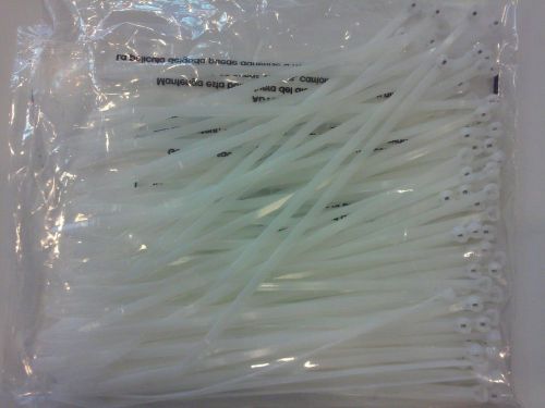 100 panduit bt2s-m dome top metal steel barb 8&#034; cable zip tie 50 lbs tensile wht for sale