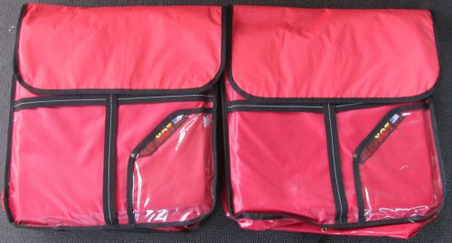 Pizza delivery bags lot of 2 carry hot pc2 insulated 18&#034; x 18&#034; x 6&#034; for sale