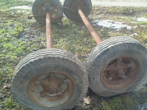 mobile home 2 trailer axles with wheels tires springs great for car trailer