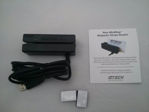 ID Tech Minimag II IDMB-334112B Mag Stripe Reader 2-Track MSR USB Card Reader