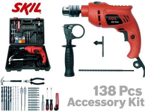 Skil 6513JJ Reversible Impact Drill Machine 13 mm with 138 pieces Smart Tool Kit