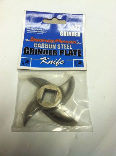 22 GRINDER KNIFE BY SAUSAGE MAKER CARBON STEEL NEW STYLE