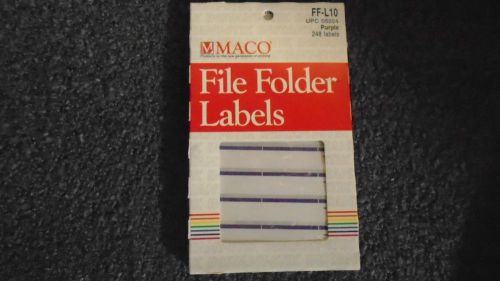 Maco Purple File Folder Labels FF-L10 UPC 05204