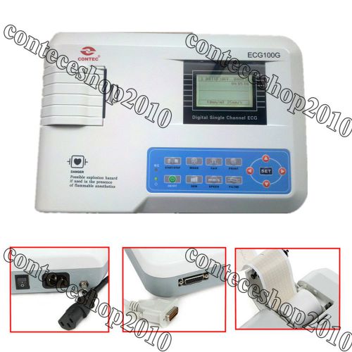 US Stock! CONTEC Digital ECG machine One Channel 12-lead, with thermal printer