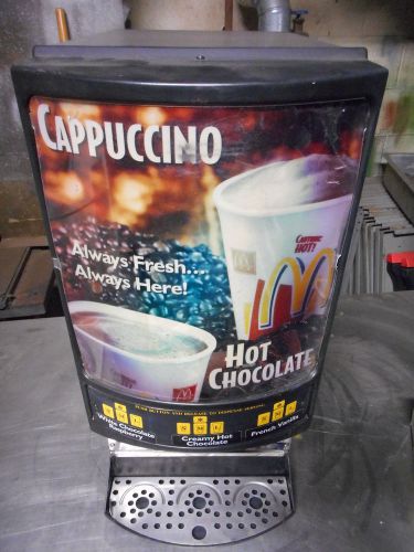 3 flavor cappuccino dispenser, counter top, automatic, crathco, immaculate, 120v for sale