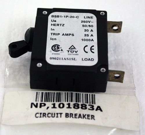 Baishibao 250v 20a in / 25a trip generator circuit breaker #bsb1-1p-20-c new for sale